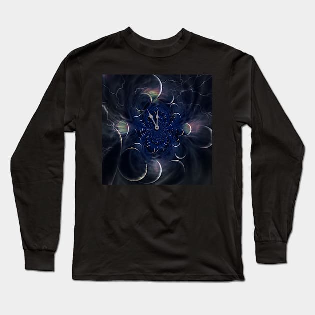 Space clock Long Sleeve T-Shirt by rolffimages